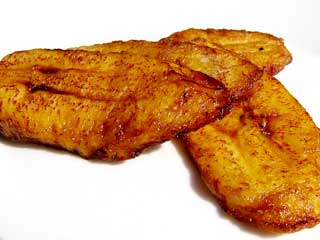 gebratene Bananenscheiben