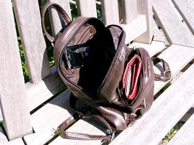 Des Rucksacks Innenleben