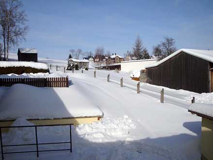 viel Schnee im Erzgebirge
