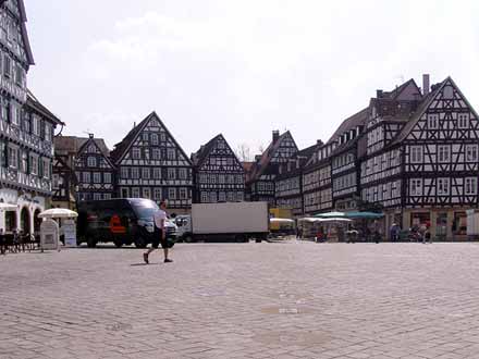Blick über Schorndorfs Marktplatz