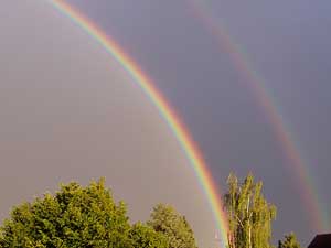 doppelter Regenbogen