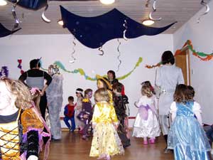 Faschingsparty im Kindergarten.