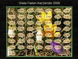 Auf meiner Homepage gab es einen Fasten-Ka(r)lender mit 49 Türchen.
